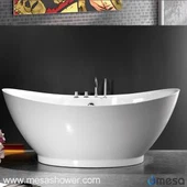 독립 구조로 서 있는 단단한 표면 욕조-순수 화이트 MEC3163