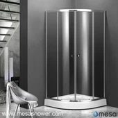 프레임과 슬라이딩 도어의 현대 샤워 인클로저