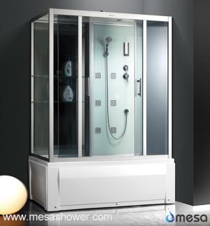 큰 모서리 목욕 샤워 콤보 인클로저 4 크기 다른 욕실에 대 한