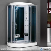 코너 R 모양의 저 트레이 샤워 오두막 스팀 룸 M-505-CS (L)